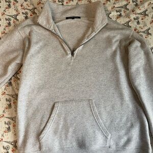 Ocean Drive Light Gray Zip-Up Sweater